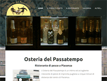 Tablet Screenshot of osteriadelpassatempo.com